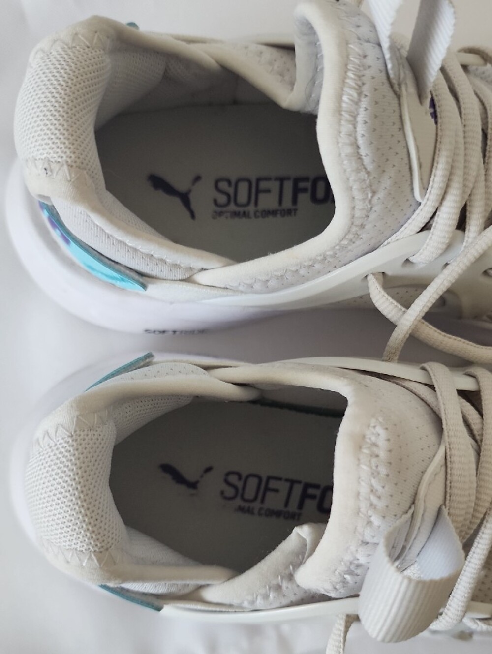 Puma White Sneakers with Purple Logo Accent - Picture 5 of 5